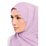 Sulam Kenanga Scarf in Lembayung Purple