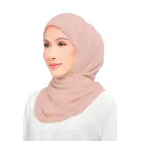 Kalsom Light Chiffon Scarf in Kashmiri Pink