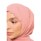Sulam Kenanga Scarf in Bata Red