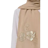 Sulam Kirana Scarf in Soft Walnut