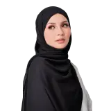 Almas Basic Scarf in Carbon Black