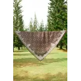 Meadow Printed Cotton Voile Square in Slate Black