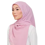 Sulam Teja Cotton Voile Square in Rose Pink