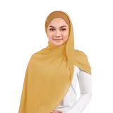 Ayra Semi Instant Scarf in Mustard