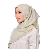 Sulam Mekar Ironless Chiffon Triangle Bawal in Pastel Lime