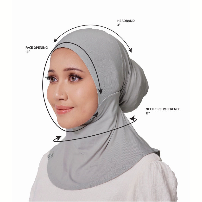 Neenja Inner in Light Grey measurement guide