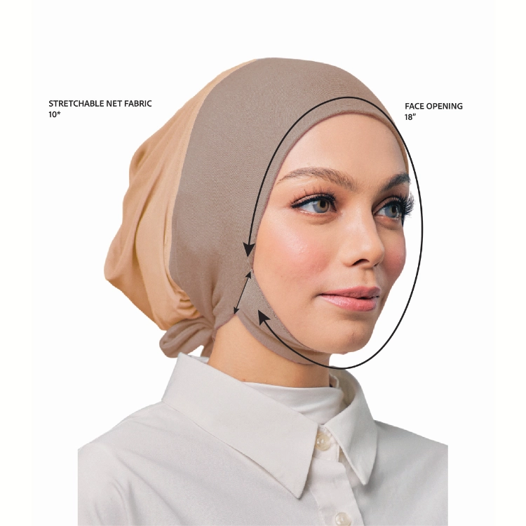 Inner Dagoo Net in Corian Cream measurement guide
