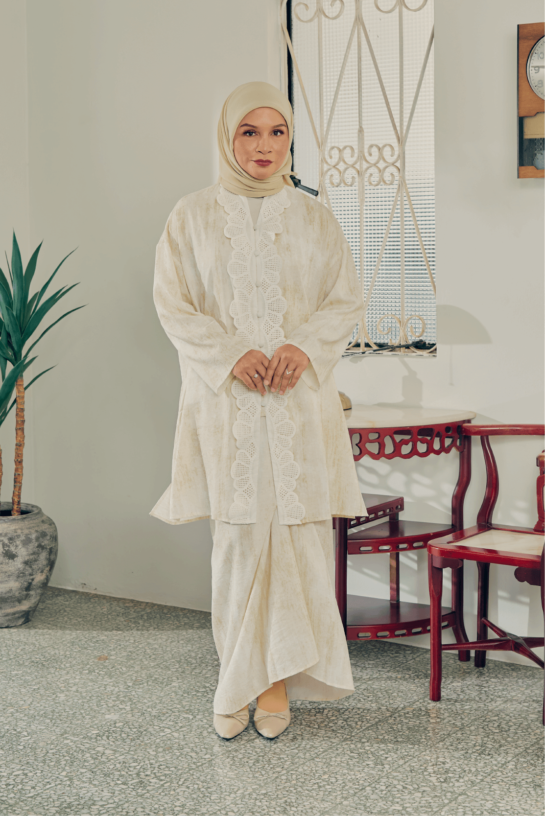 Kebarung Puspa Pario Set in Limau Lime