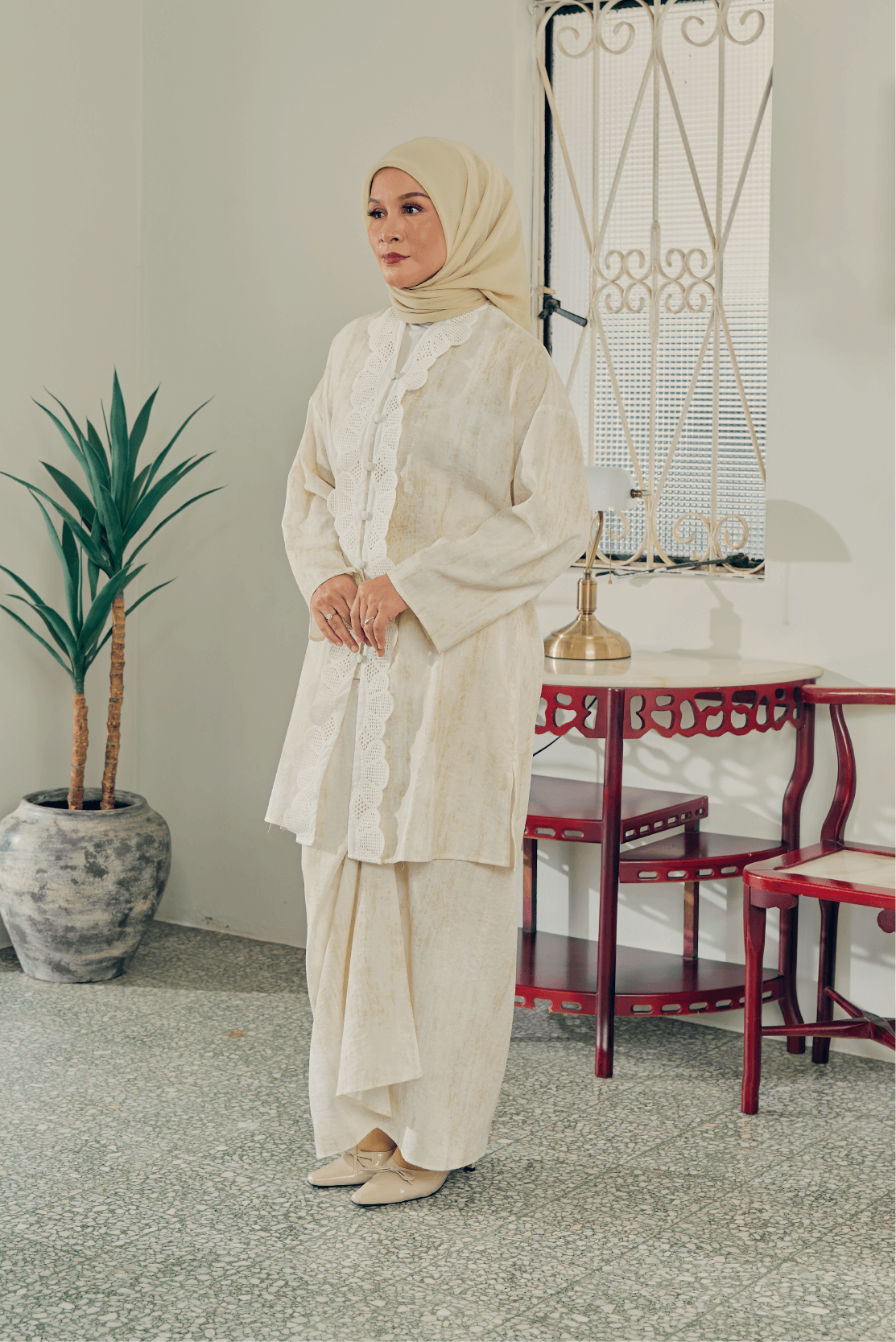 Kebarung Puspa Pario Set in Limau Lime