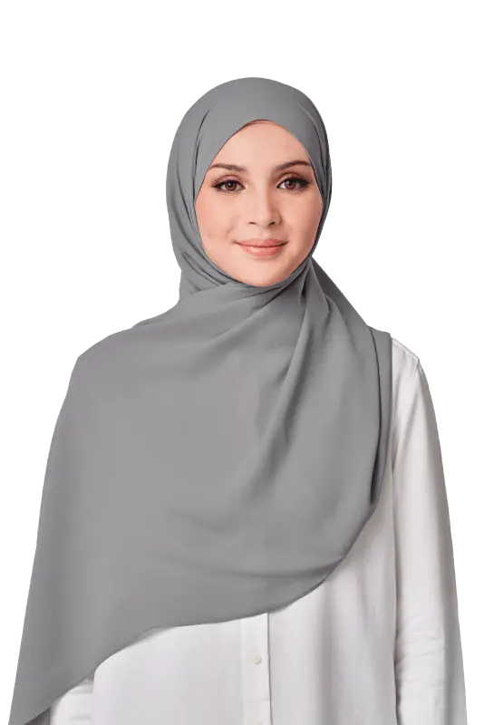 Almas Basic Scarf in Aqua Grey