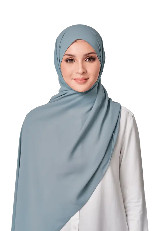 Almas Basic Scarf in Ashy Blue