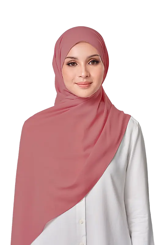Almas Basic Scarf in Peony Pink
