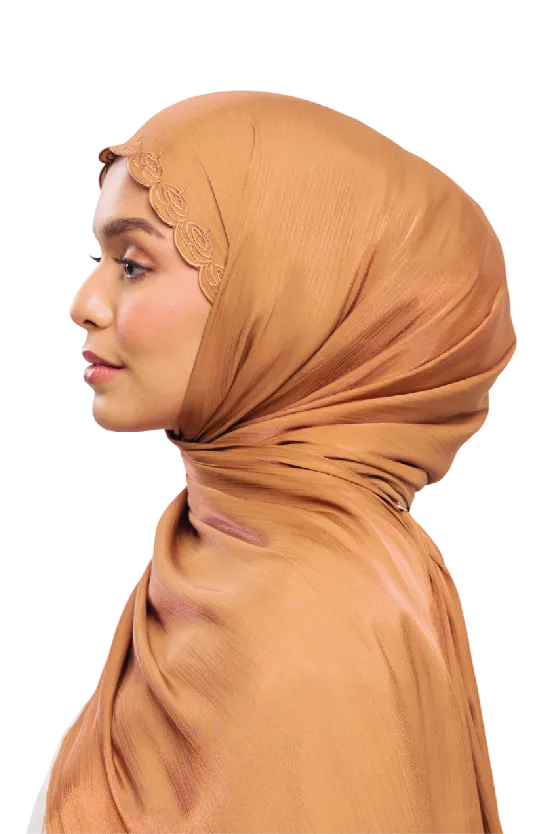 Sulam Wau Cendana Scarf in Cengkih Brown