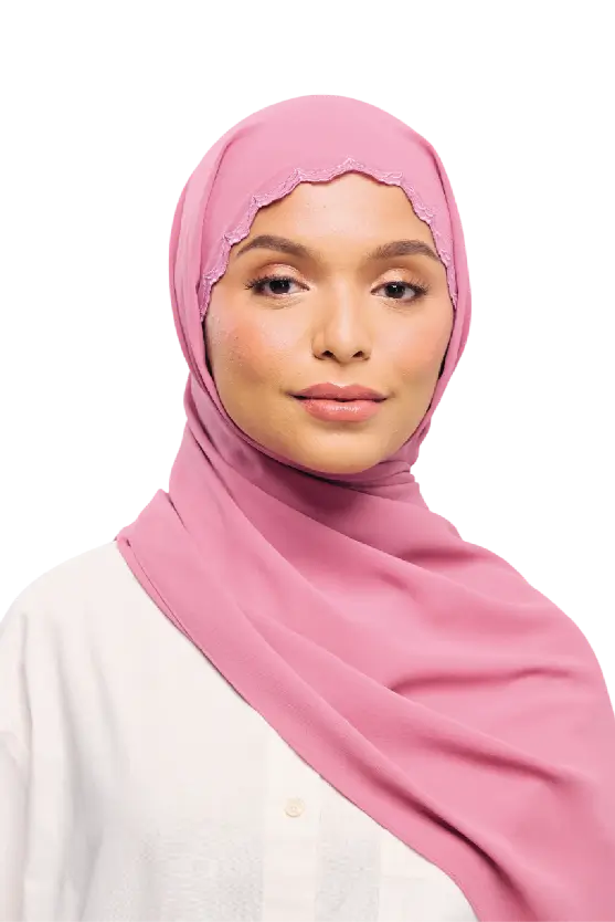 Sulam Kenanga Scarf in Butir Star Purple