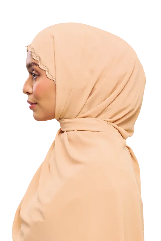 Sulam Kenanga Scarf in Rotan Brown