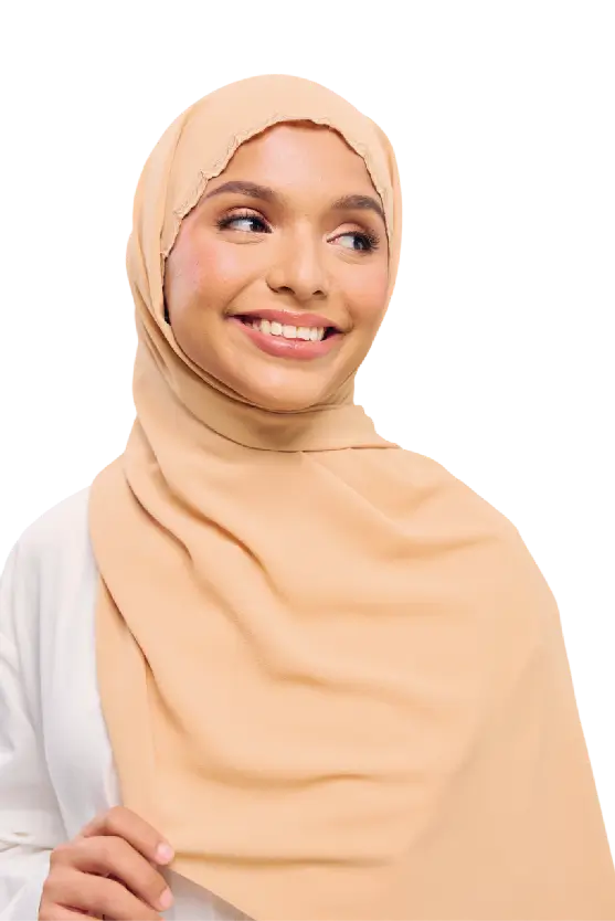 Sulam Kenanga Scarf in Rotan Brown