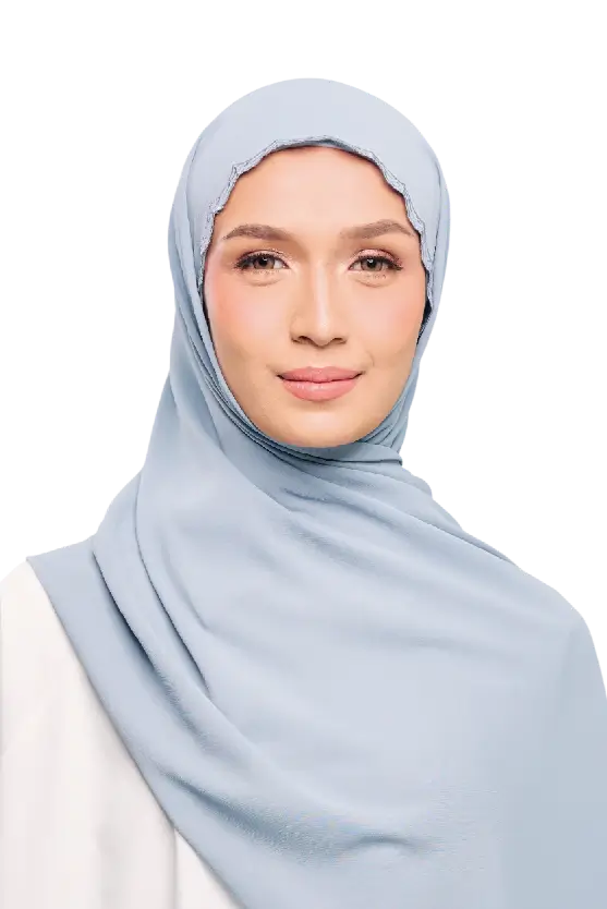 Sulam Kenanga Scarf in Teluk Blue