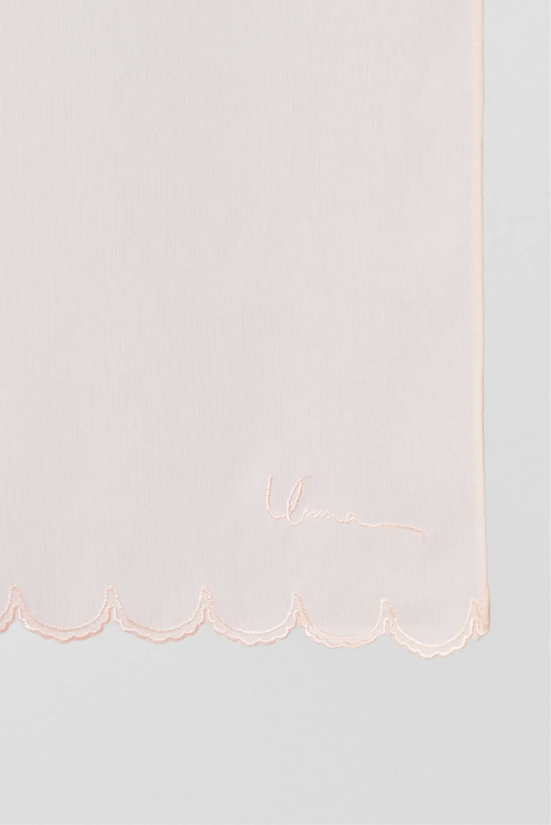 Sulam Delima Scarf in Peach Blush