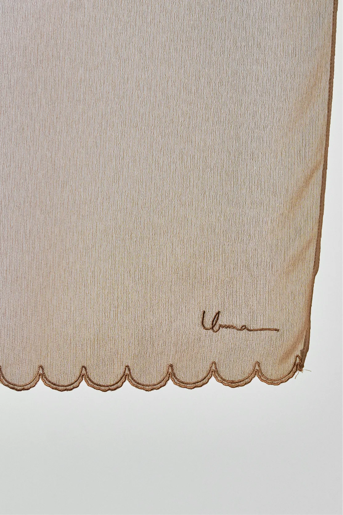 Sulam Delima Scarf in Sepia Brown
