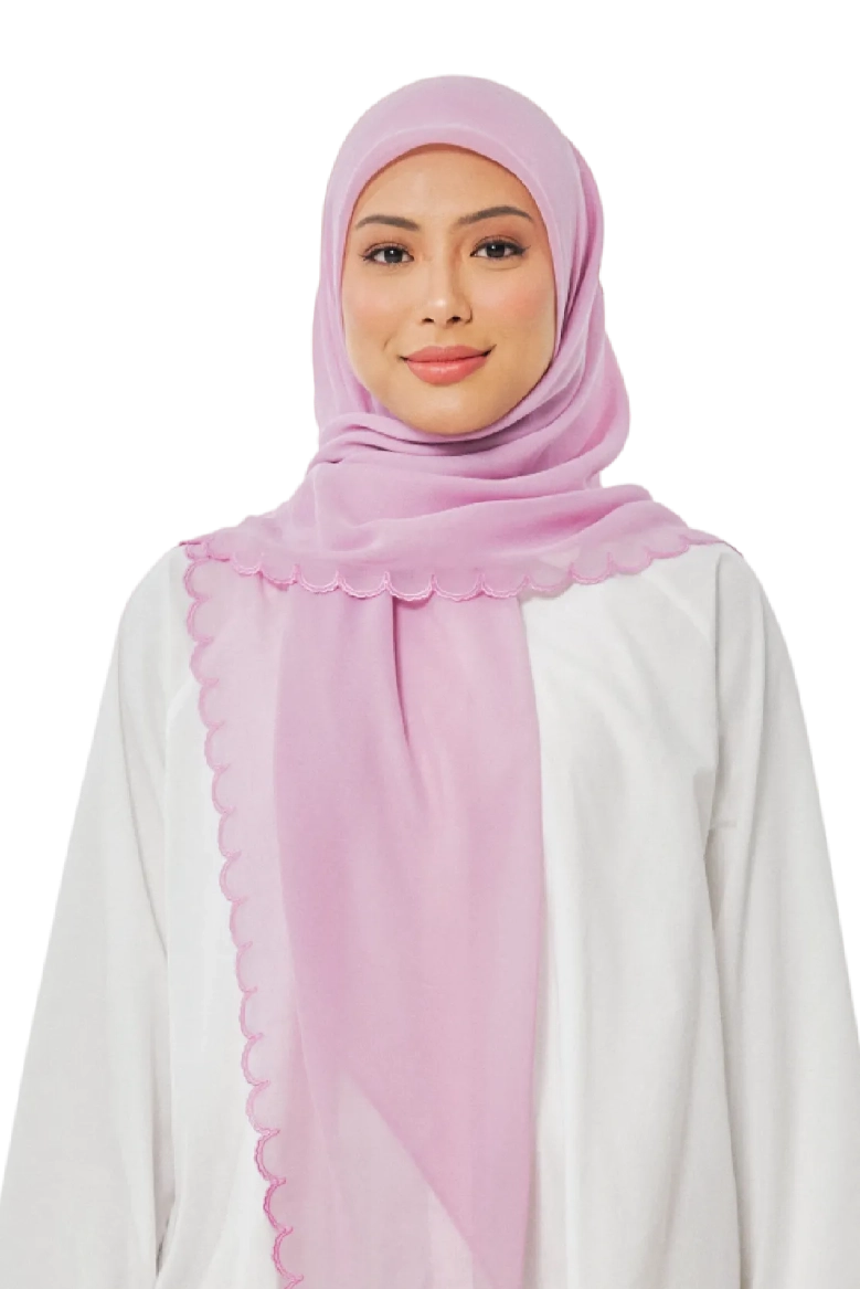 Sulam Cempaka Square in Burned Lilac