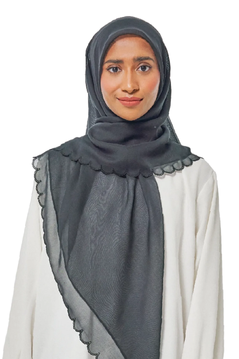 Sulam Cempaka Square in Jet Black