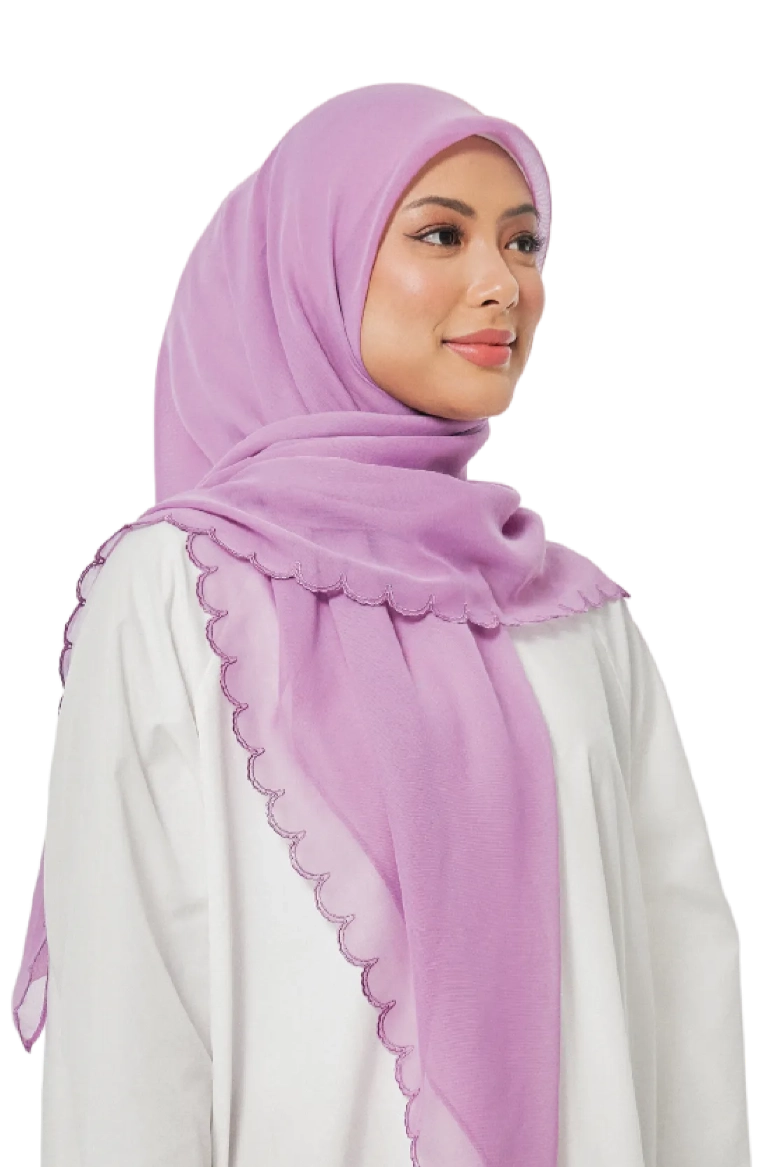 Sulam Cempaka Square in Lavender Purple