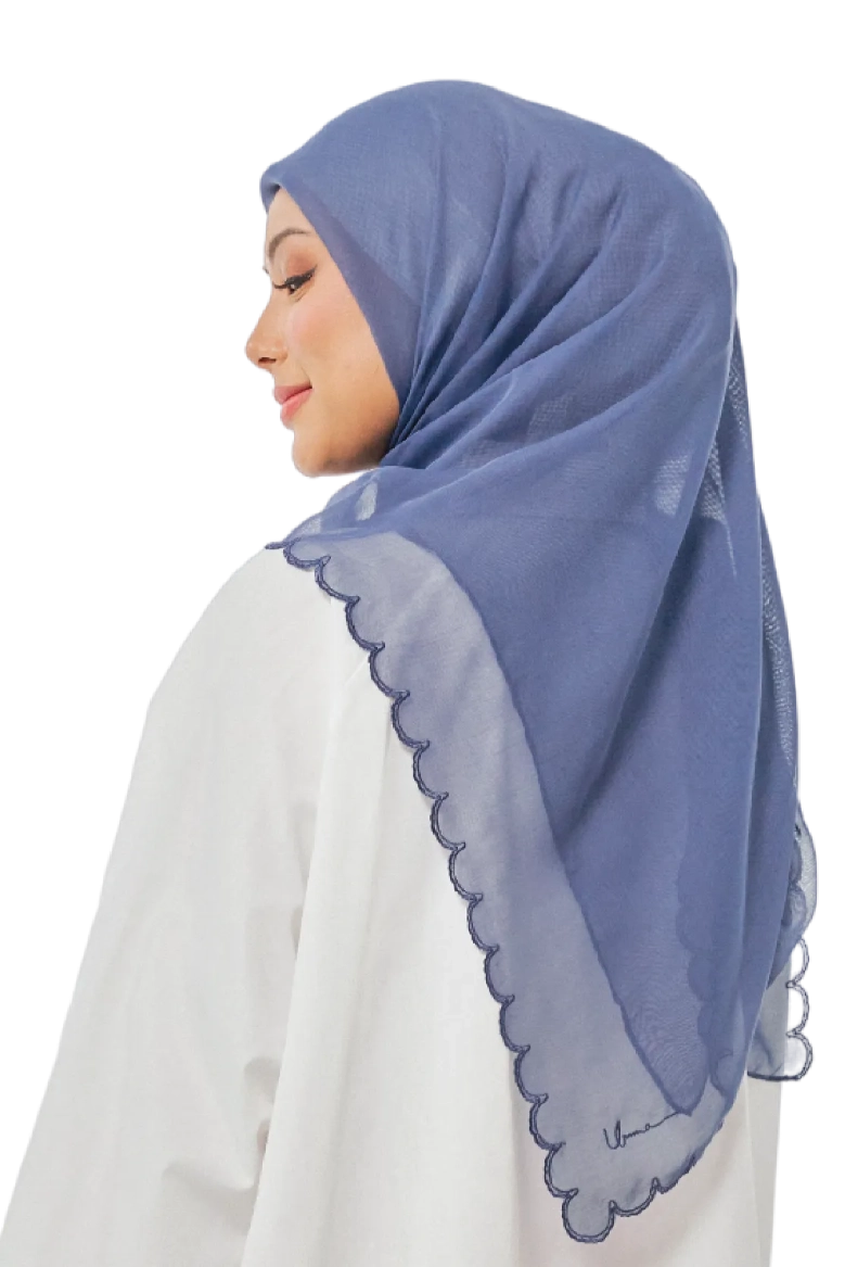 Sulam Cempaka Square in Shadow Blue
