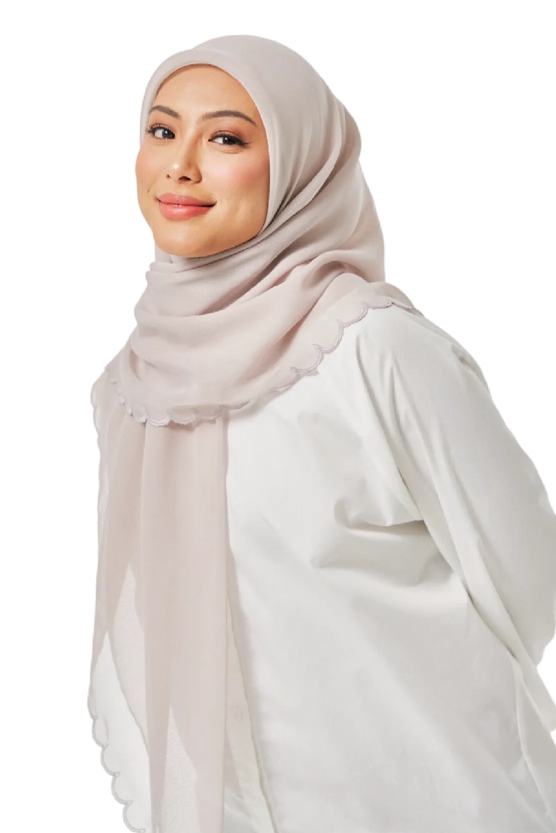 Sulam Cempaka Square in Willow Grey