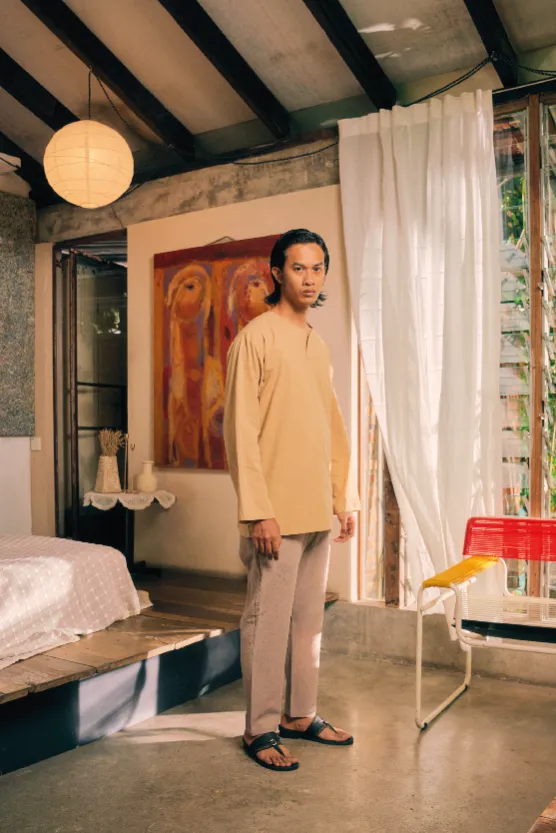 Kurta Purnama in Brown