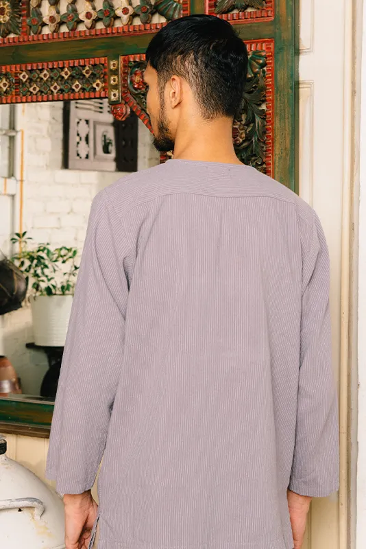 Kurta Ladoo in Grey