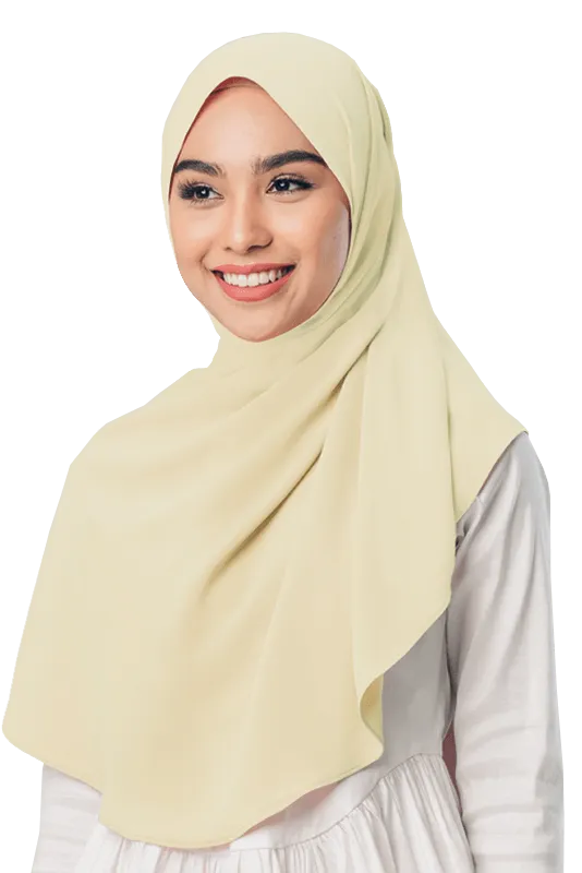 Sofya Half Moon Scarf in Cream