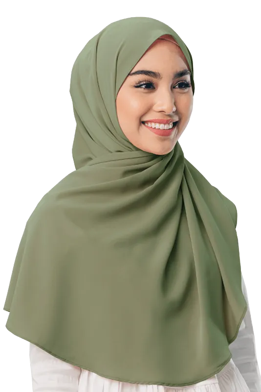 Sofya Half Moon Scarf in Olive