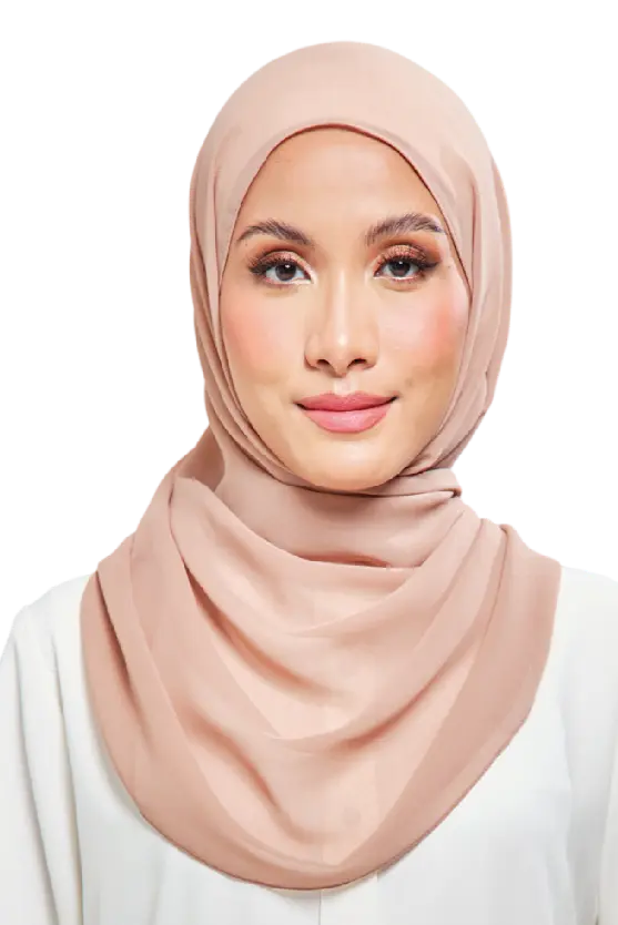 Kalsom Light Chiffon Scarf in Warm Taupe
