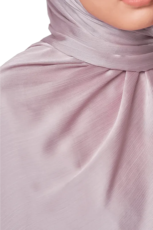 Maya Crinkle Satin Scarf in Dusty Rose