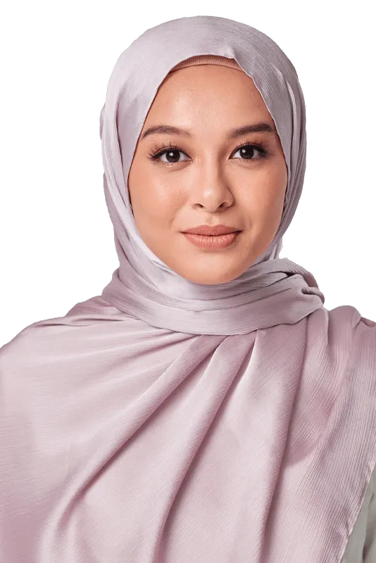Maya Crinkle Satin Scarf in Dusty Rose