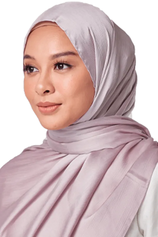 Maya Crinkle Satin Scarf in Dusty Rose
