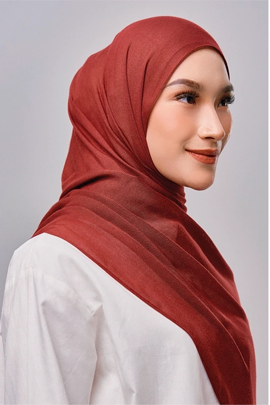 Qadira Rayon Basic Scarf in Better Burgundy