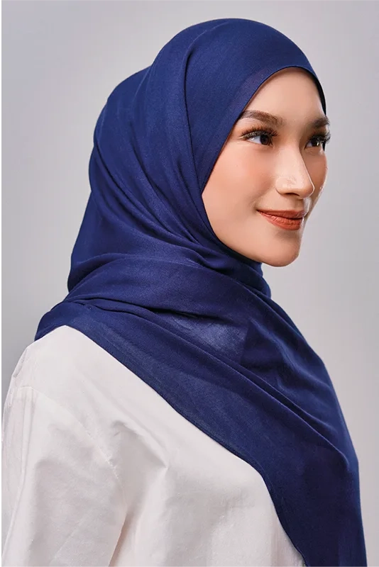 Qadira Rayon Basic Scarf in Blazer Blue