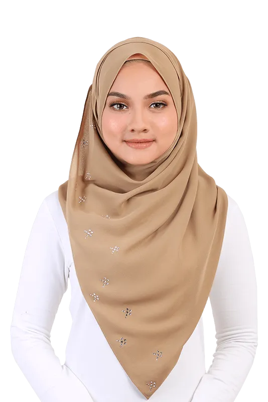Cahaya Scarf with Swarovski Crystal in Topaz
