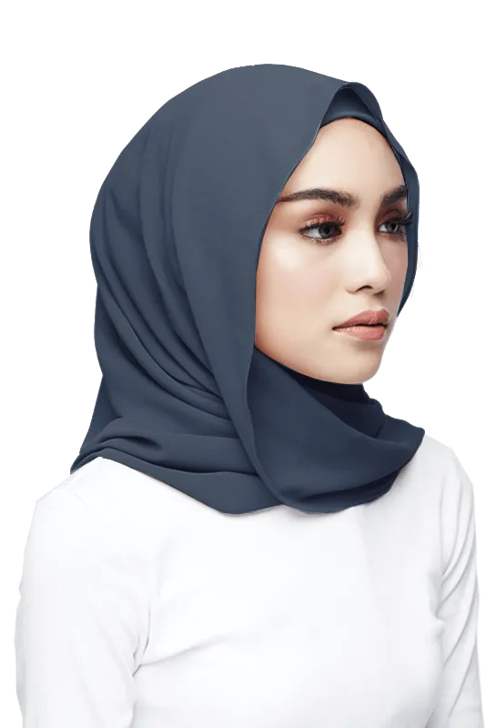 Azra Semi Instant Scarf in Arctic Blue