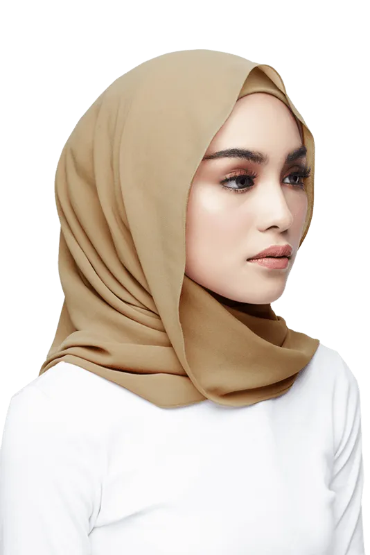 Azra Semi Instant Scarf in Capuccino