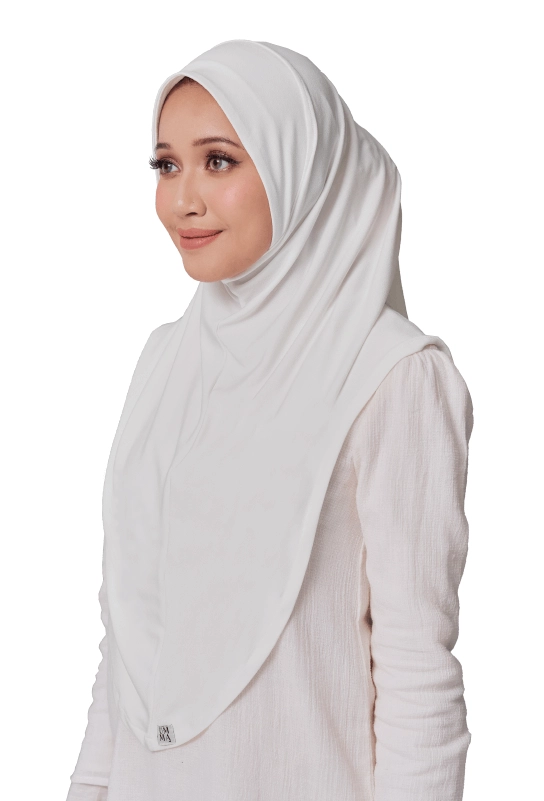 Haniyya Instant Scarf in Pearly White