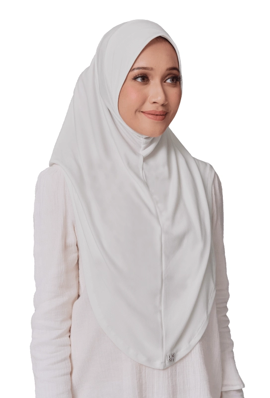 Haniyya Instant Scarf in Pearly White