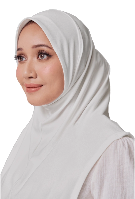 Haniyya Instant Scarf in Pearly White