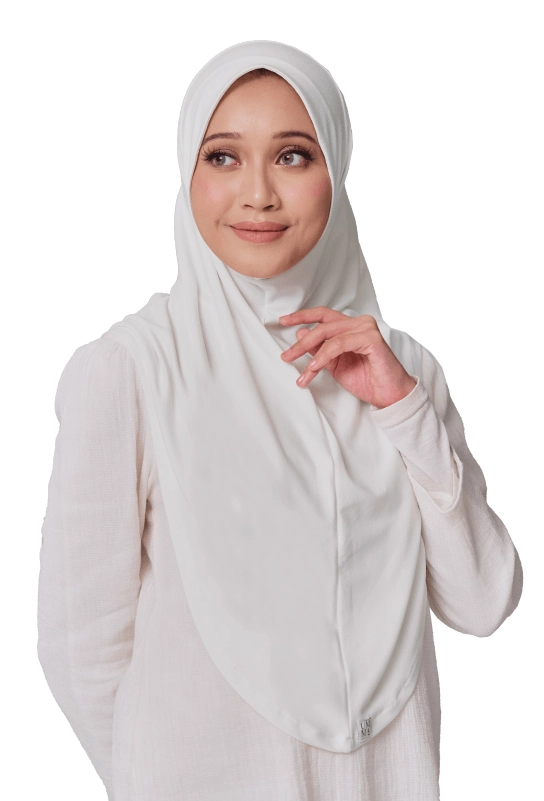 Haniyya Instant Scarf in Pearly White