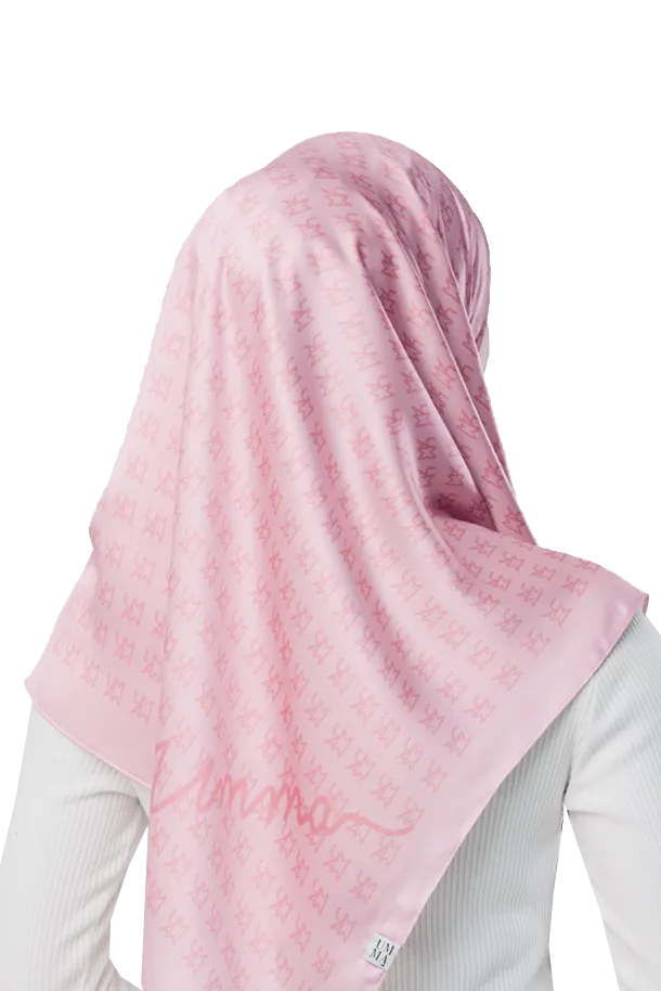 UMMA Monogram Square Scarf in Pink