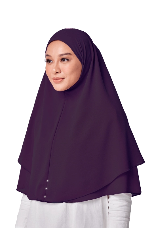 Hayyan Khimar in Dark Purple