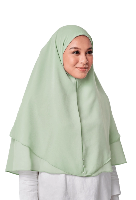 Hayyan Khimar in Mint Green