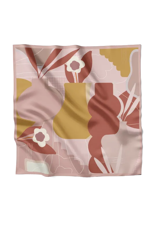 Botanica Printed Square in Plum