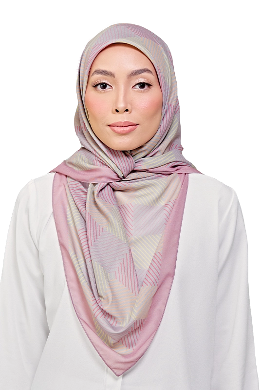 Kacukan Printed Square In Pink